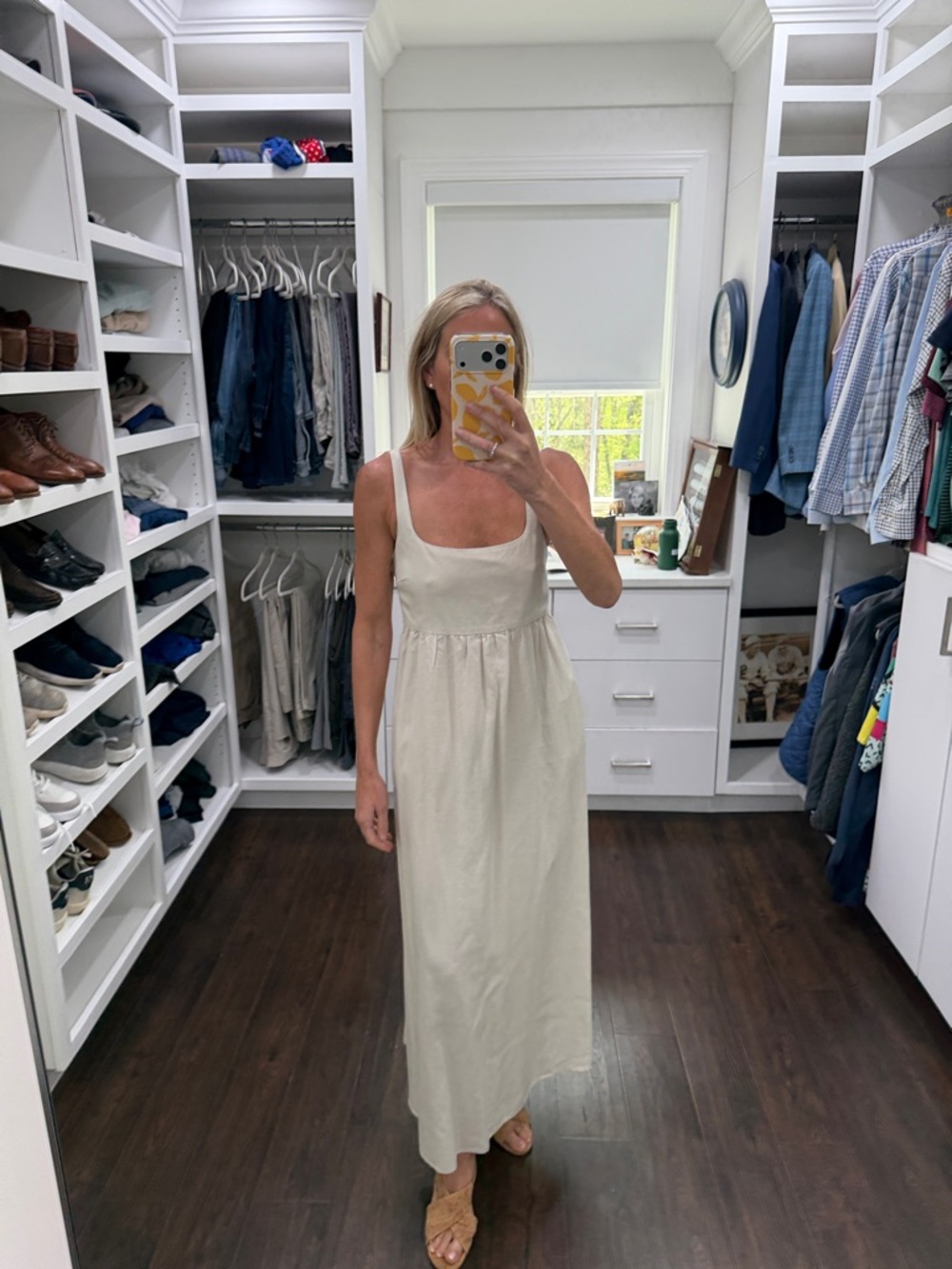 Zara Sleeveless Cream Maxi Dress S